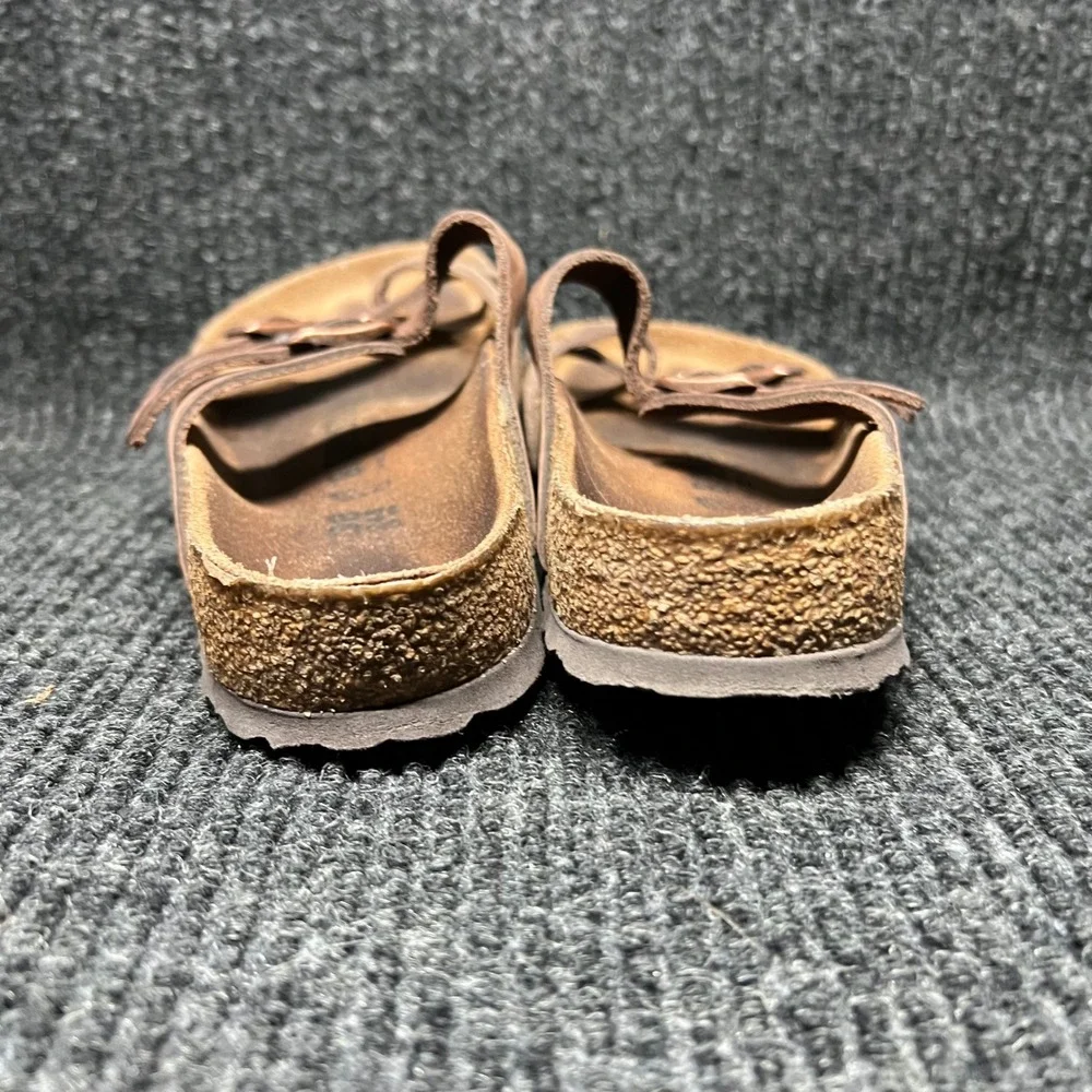 Birkenstock Mayari Sandals Womens Size 38 Brown Leather Strappy Cork Soles - Picture 7 of 9